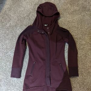 North Face Dark Berry Fleece Parka